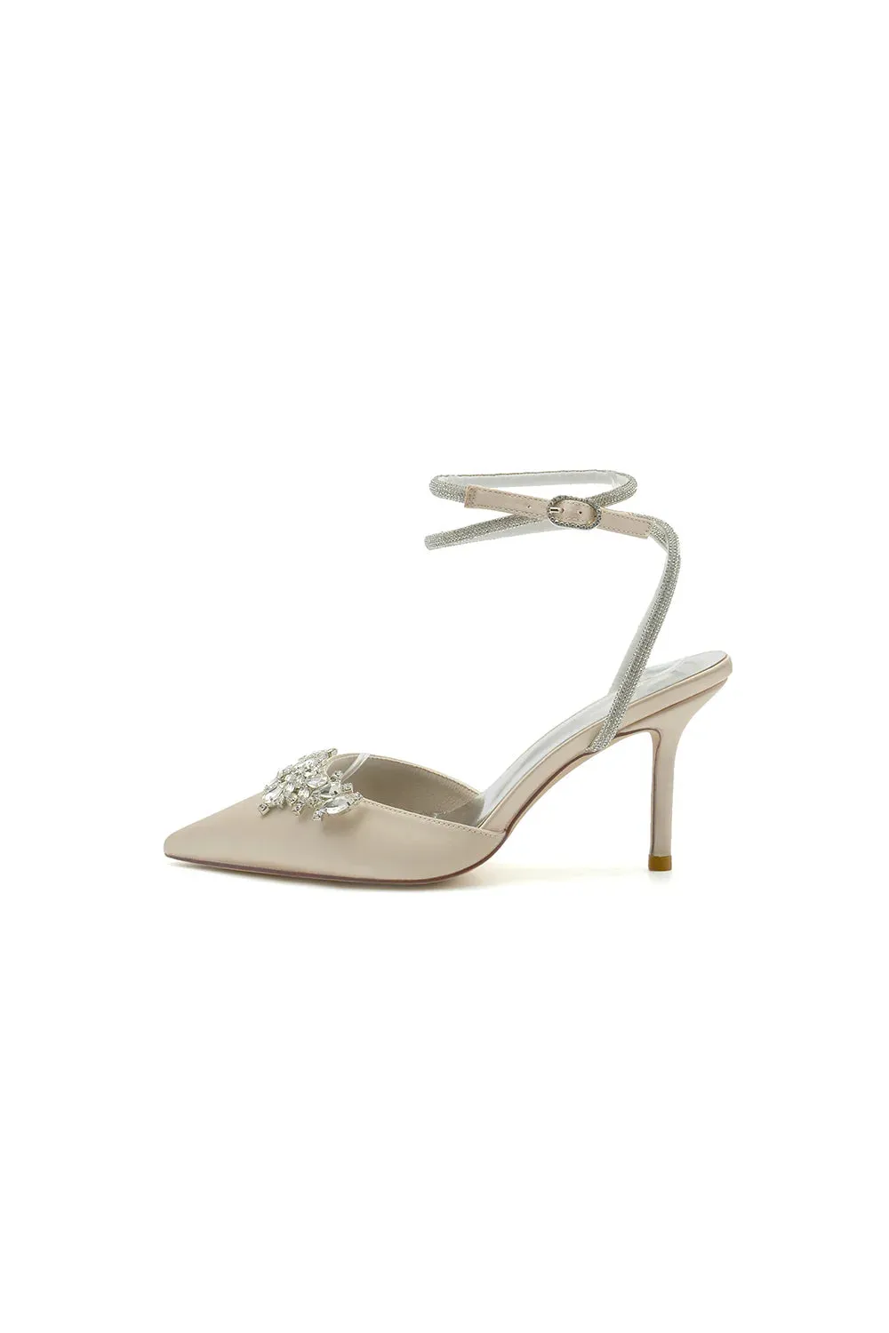 Rhinestone Pointed Toe Stiletto Heels