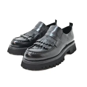 ROSS 22 - moccasin leather BLACK