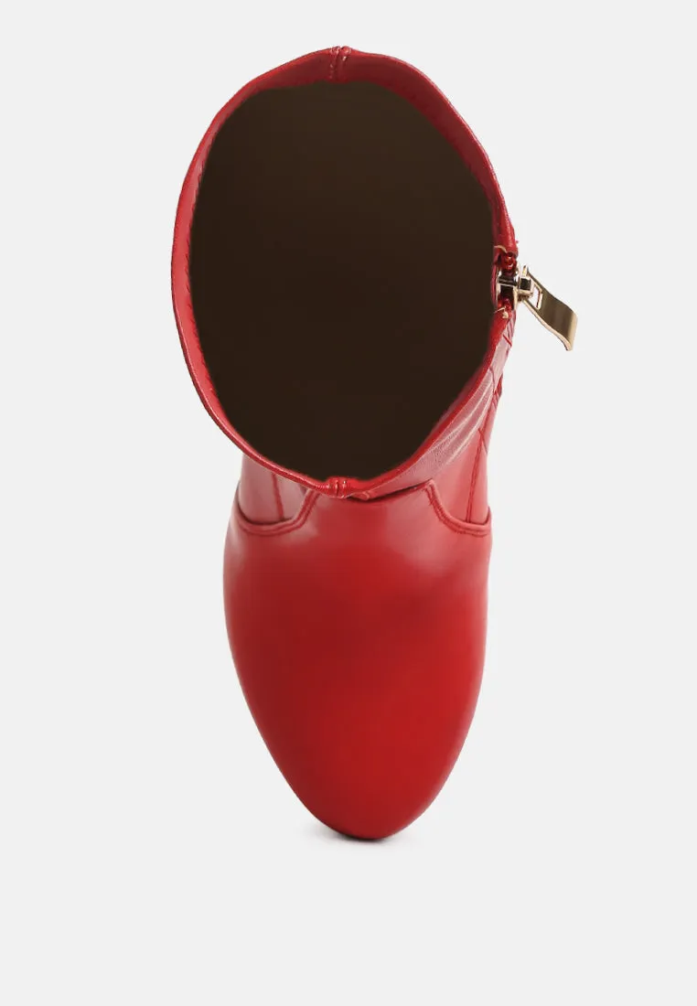 Rossetti Stretch Pu High Heel Ankle Boots By Ruw