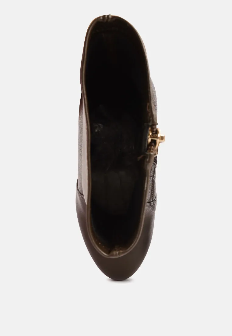 Rossetti Stretch Pu High Heel Ankle Boots By Ruw