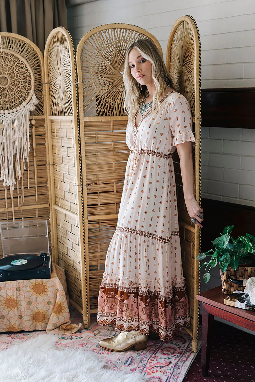 Runway Maxi Dress Sandstone - SOLD OUT