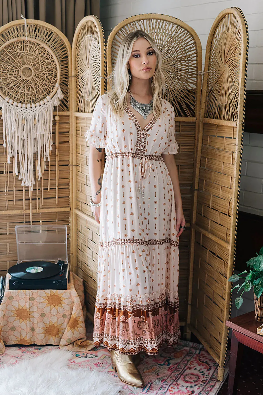 Runway Maxi Dress Sandstone - SOLD OUT