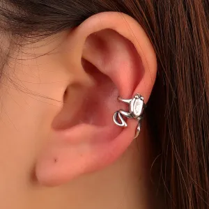 Silver-Plated Frog Ear Cuff