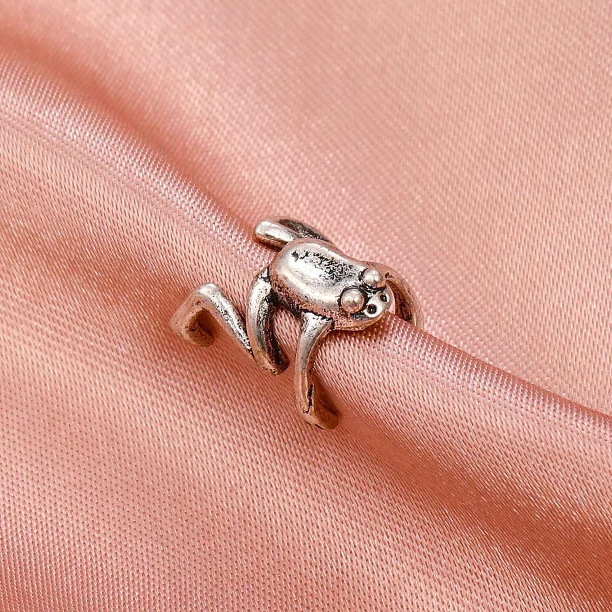 Silver-Plated Frog Ear Cuff