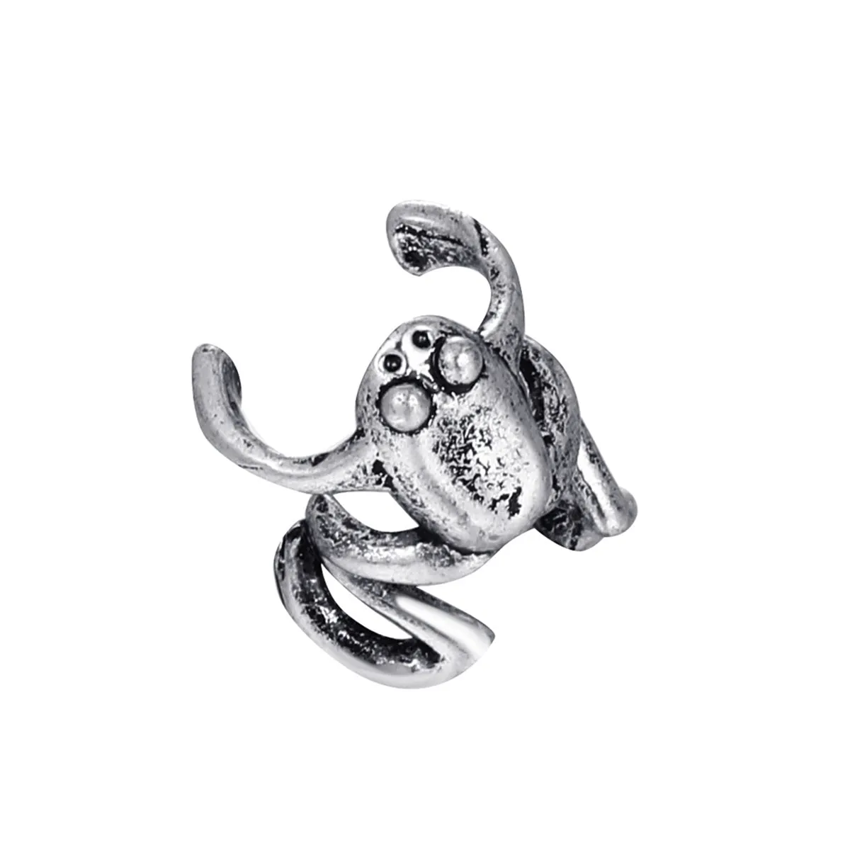 Silver-Plated Frog Ear Cuff