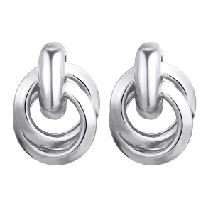 Silver-Plated Knot Drop Earrings