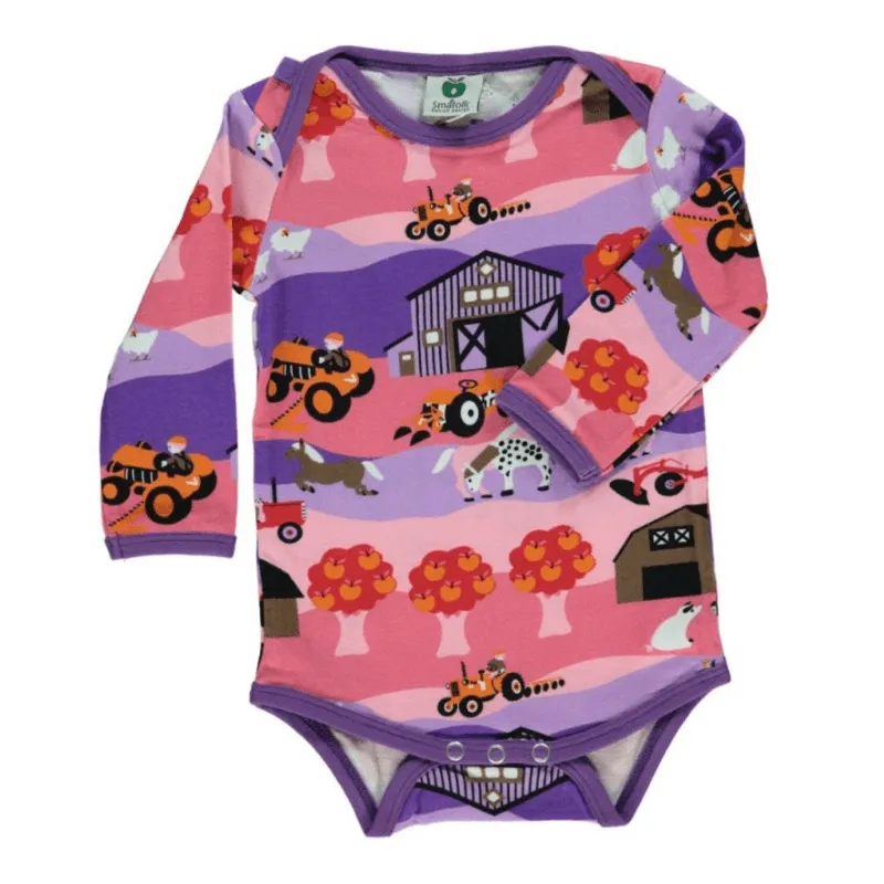 Småfolk Purple Heart Landscape Bodysuit