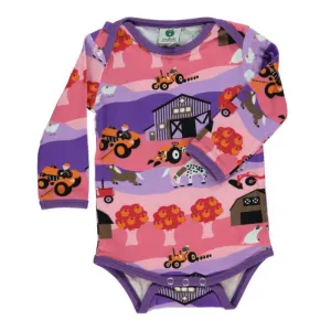 Småfolk Purple Heart Landscape Bodysuit