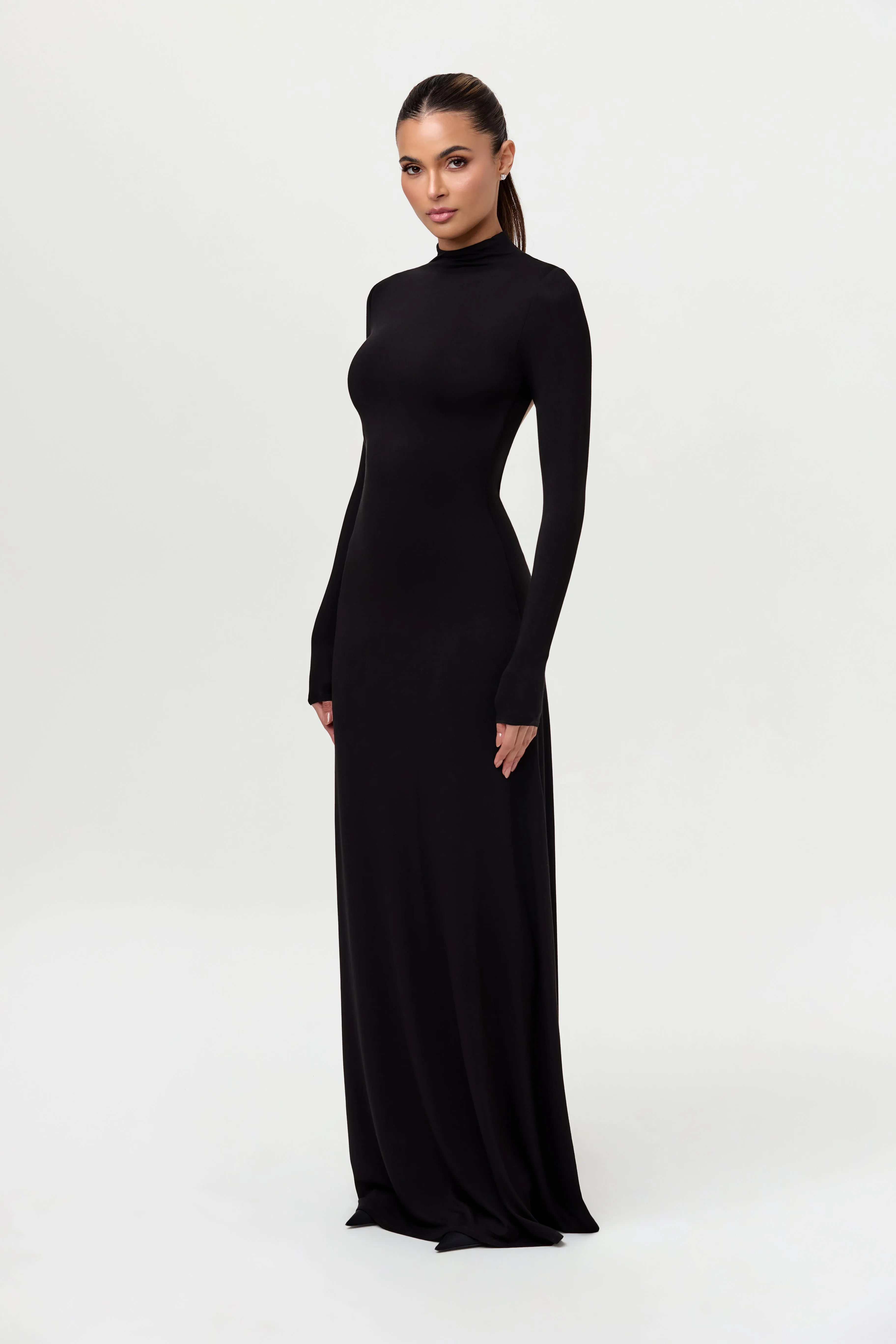 Smooth Open Back Maxi Dress