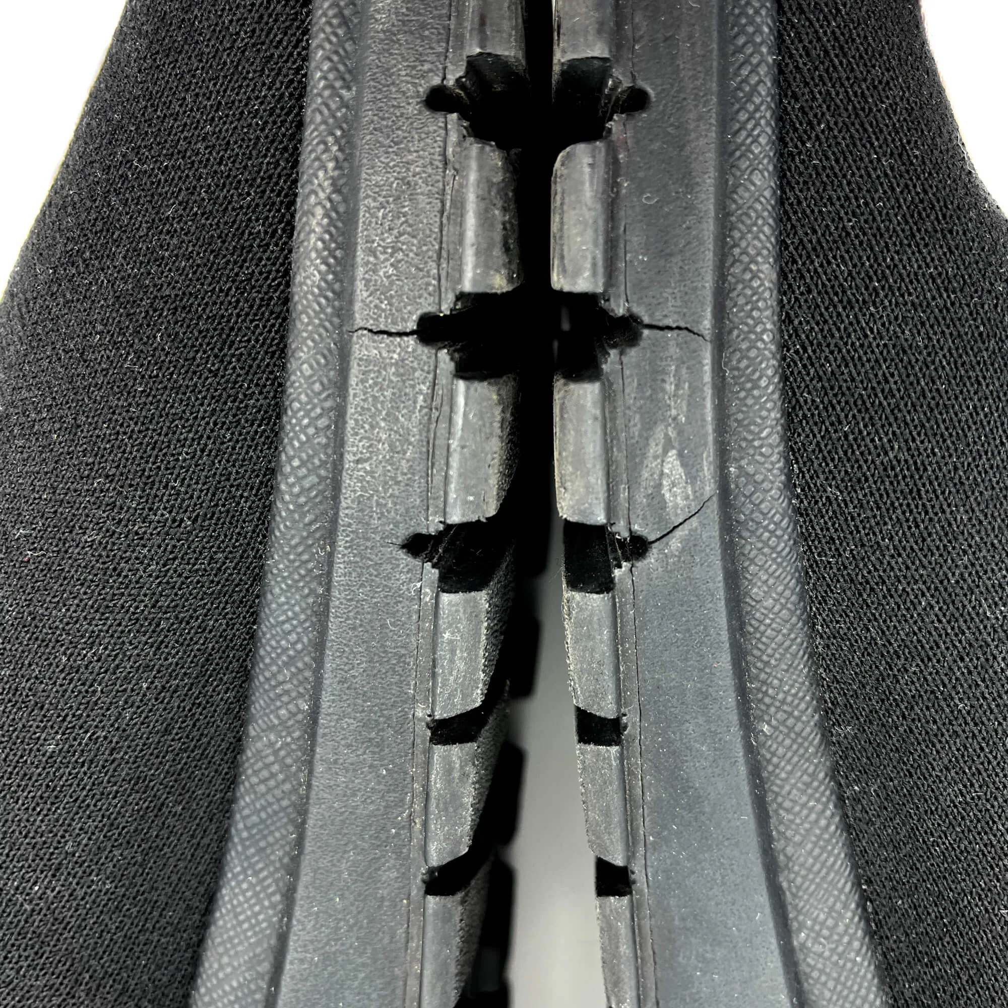 Sock-Style Fabric Platform Boots 38 Black