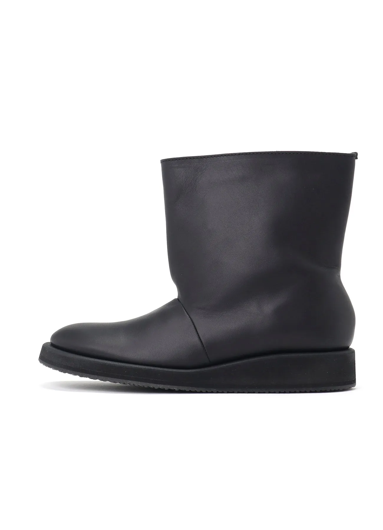 SOFT MATT BK HIGH-TOP BOOTS