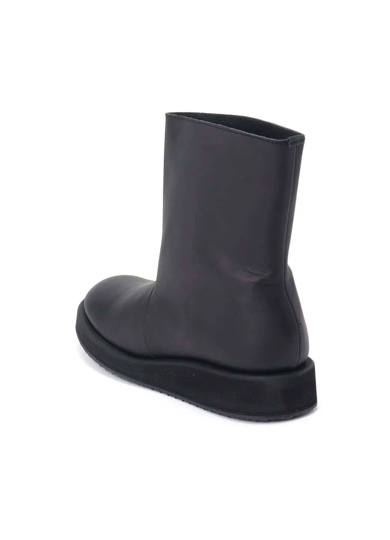 SOFT MATT BK HIGH-TOP BOOTS