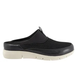 Softwalk Aberdeen Sport S2300-001 Womens Black Leather Clog Flats Shoes