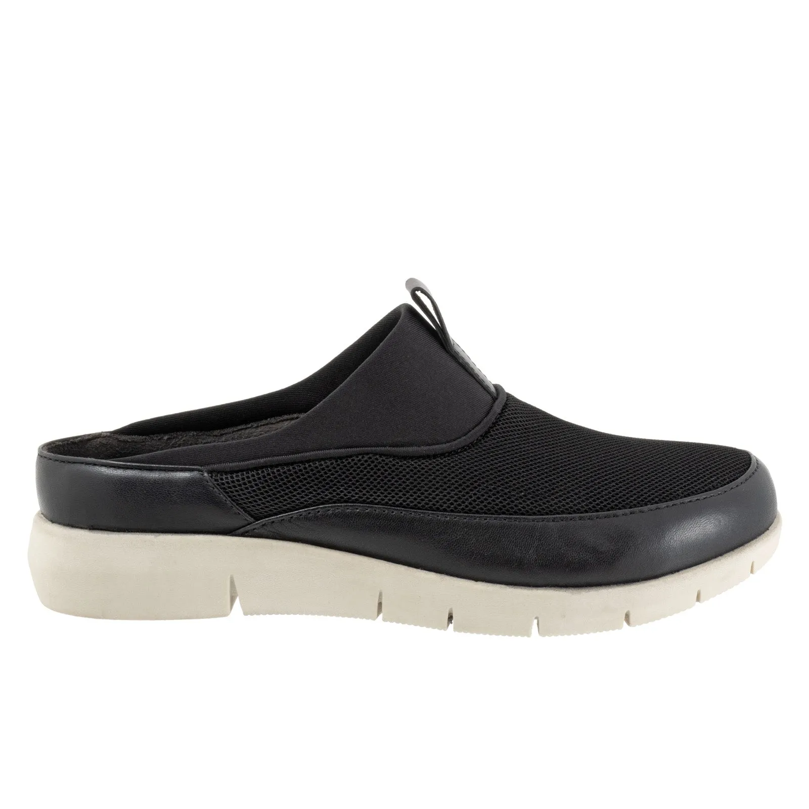 Softwalk Aberdeen Sport S2300-001 Womens Black Leather Clog Flats Shoes