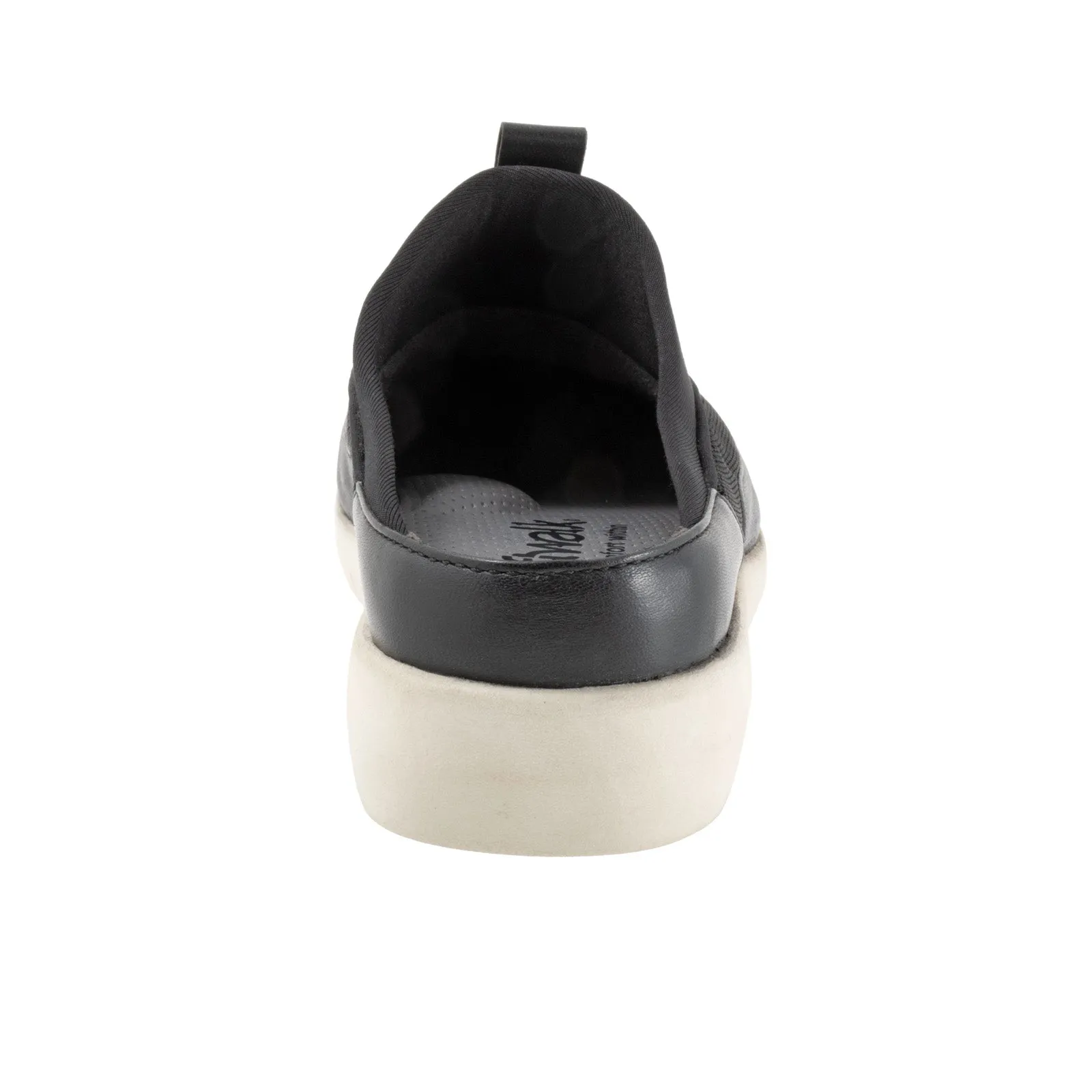 Softwalk Aberdeen Sport S2300-001 Womens Black Leather Clog Flats Shoes