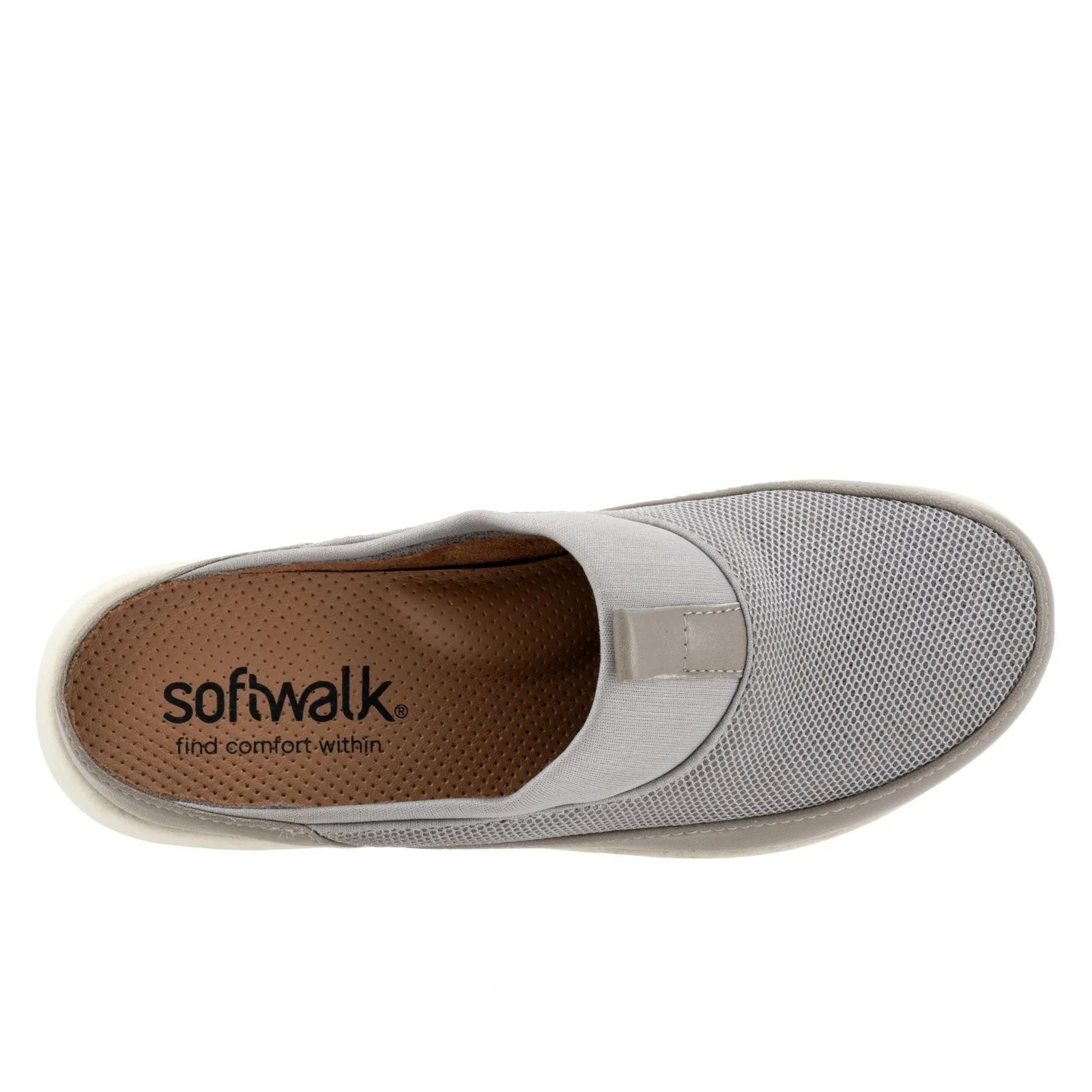 Softwalk Aberdeen Sport S2300-058 Womens Gray Extra Wide Clog Flats Shoes