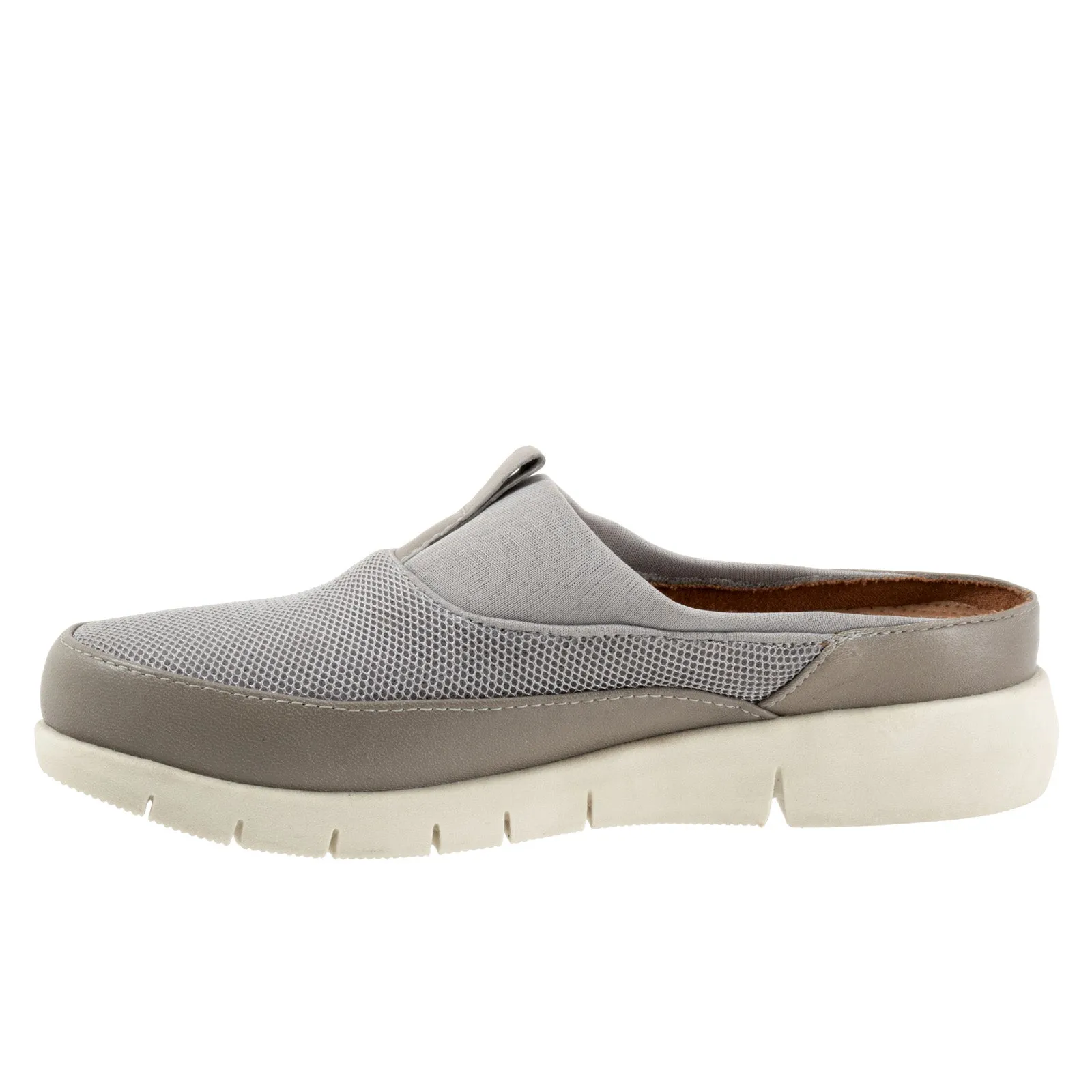 Softwalk Aberdeen Sport S2300-058 Womens Gray Extra Wide Clog Flats Shoes