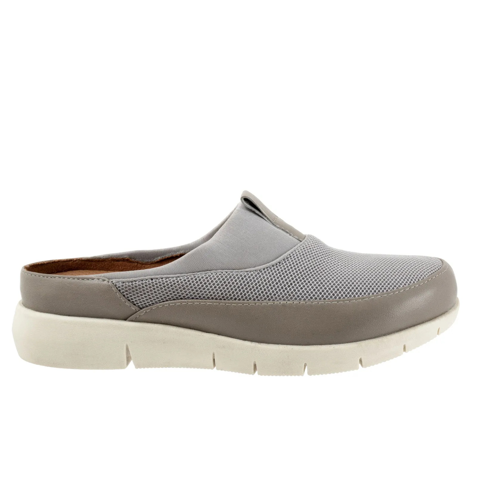 Softwalk Aberdeen Sport S2300-058 Womens Gray Extra Wide Clog Flats Shoes