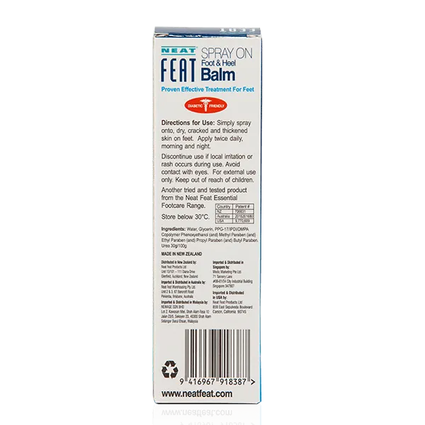 Spray On Foot and Heel Balm for Dry, Cracked feet