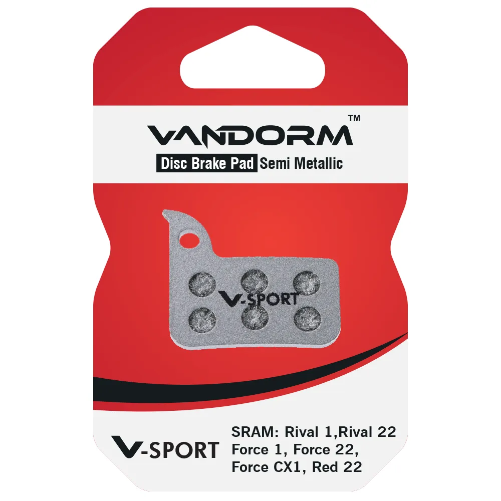 Sram Rival, Force, Red, Vandorm V-SPORT SEMI METALIC Disc Brake Pads
