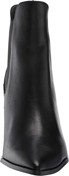 STEVEN by Steve Madden Women's GAIL Ankle Boot, Black Leather, 10 M US