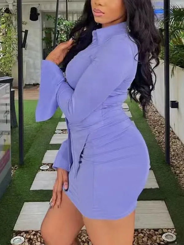 Stylish Long Sleeve Top and Bodycon Skirt Set for Effortless Elegance