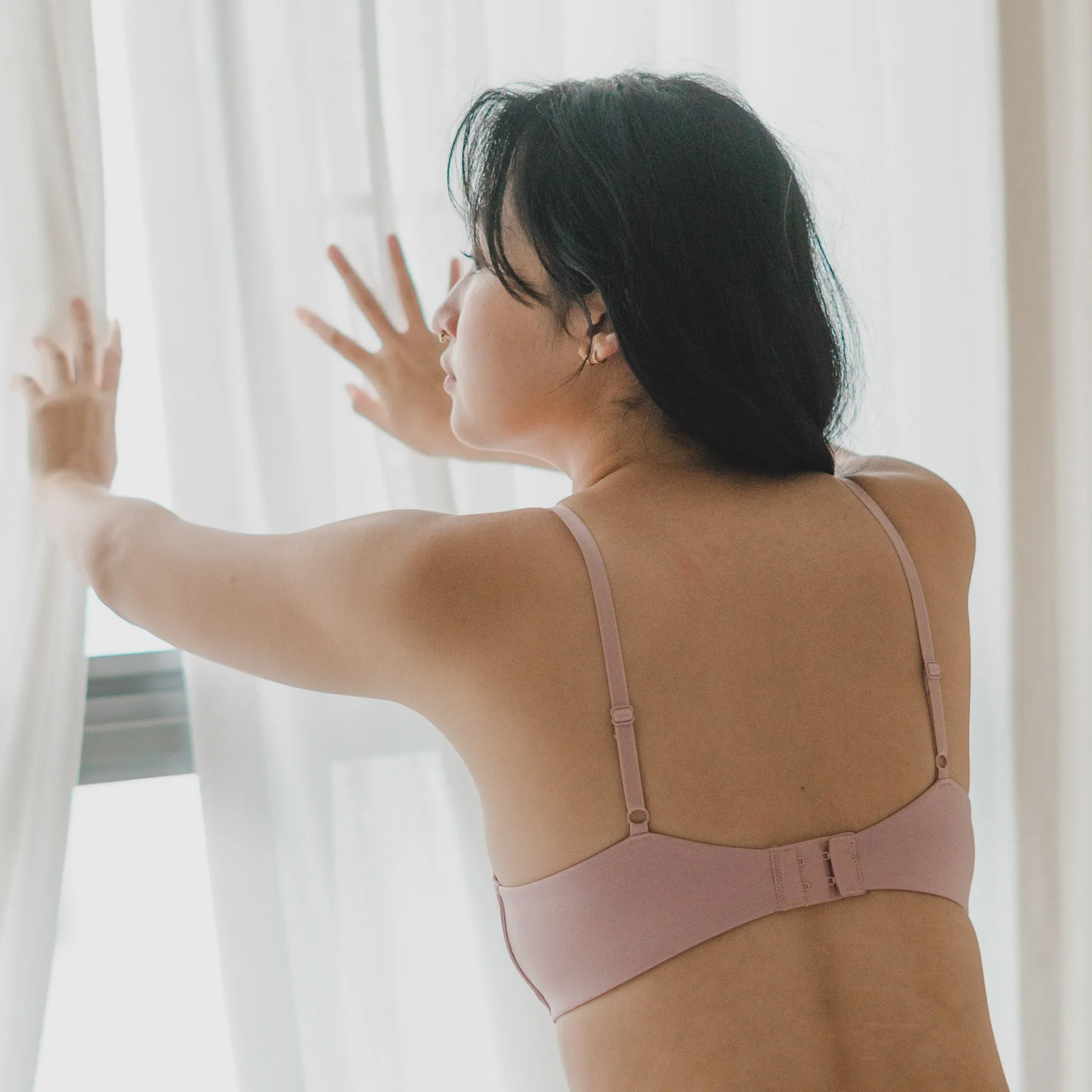 Supportive Flexi-Fit! Lightly-Lined Wireless Bra in Dusk Blush