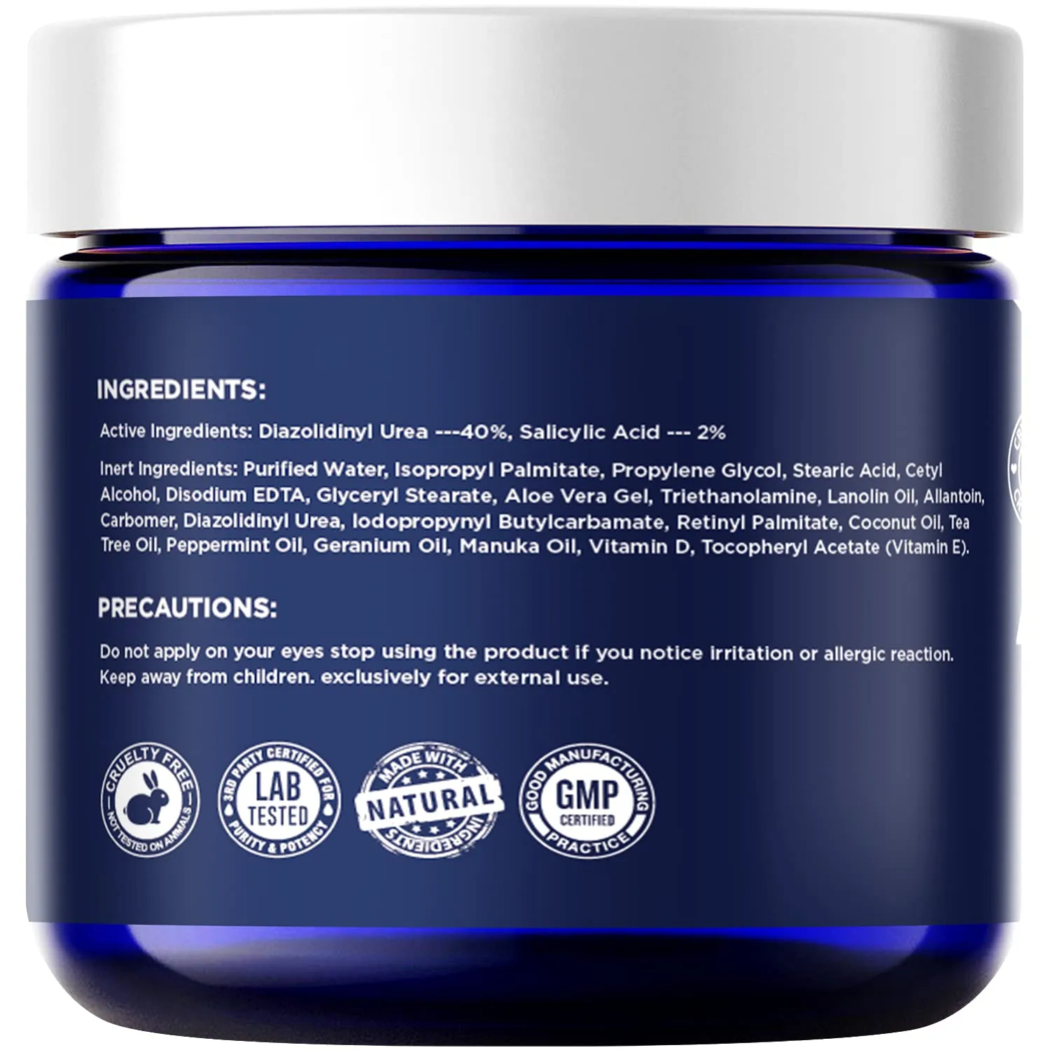 Tea Tree Oil Foot Cream - Moisturizing Athletes Foot Care For Dry Cracked Feet Cream - Heel & Callus Removal, Toenail Treatment, Ringworm Itchiness Relief - Made in USA Foot Cream, 2 Ounce Pack of 1