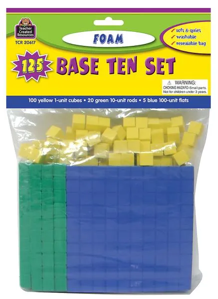 Teacher Created Resources Foam Base Ten Set
