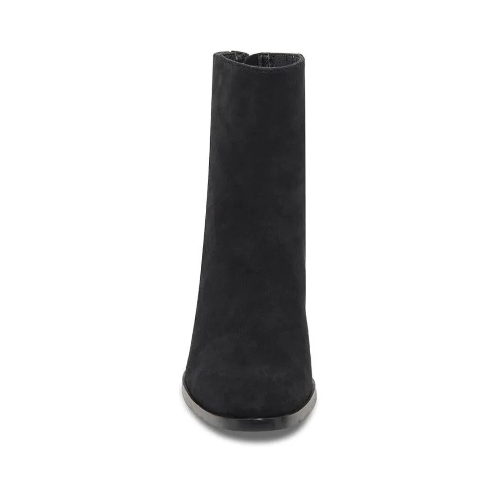 Teera Black Suede Wedge Ankle Boots