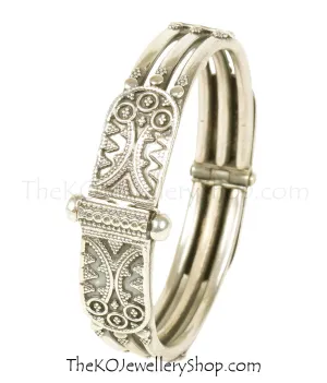 The Chirag Silver Bracelet (3 line/Size 2.6)