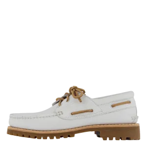 Timberland Authentic Boat Shoe White Full Grain