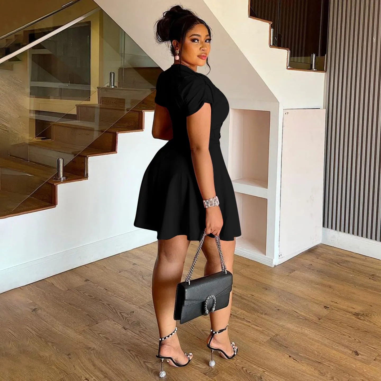 Timeless Double-Breasted Plus-Size Fit-and-Flare Dress