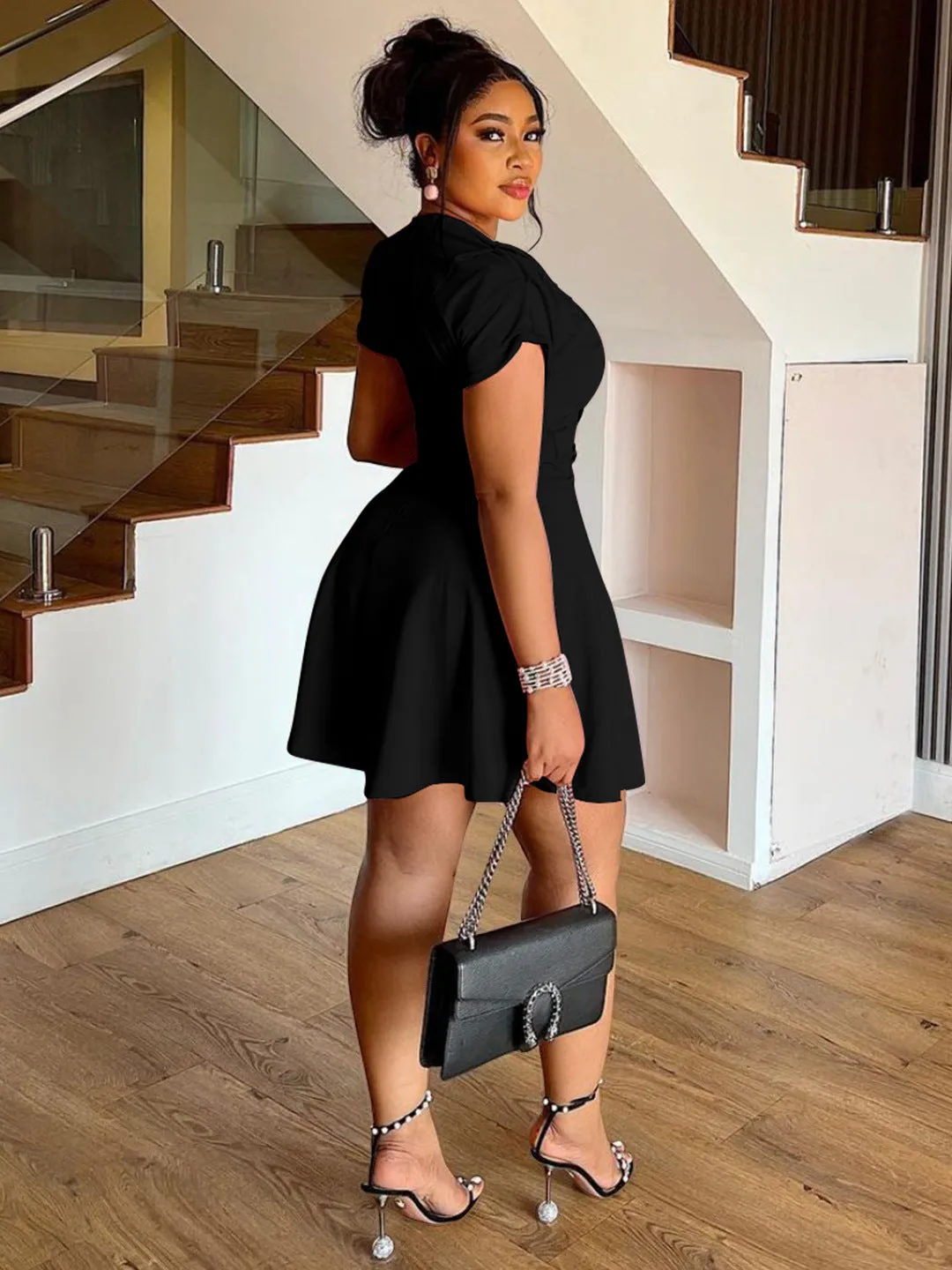 Timeless Double-Breasted Plus-Size Fit-and-Flare Dress