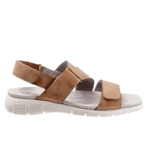 Trotters Tatia T2237-233 Womens Brown Narrow Leather Sport Sandals Shoes