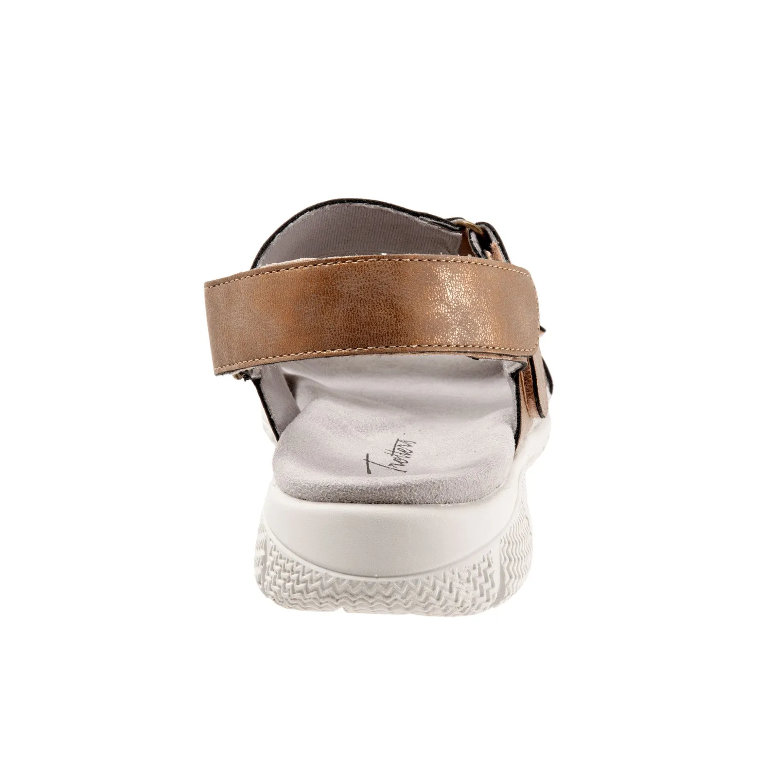 Trotters Tatia T2237-233 Womens Brown Narrow Leather Sport Sandals Shoes