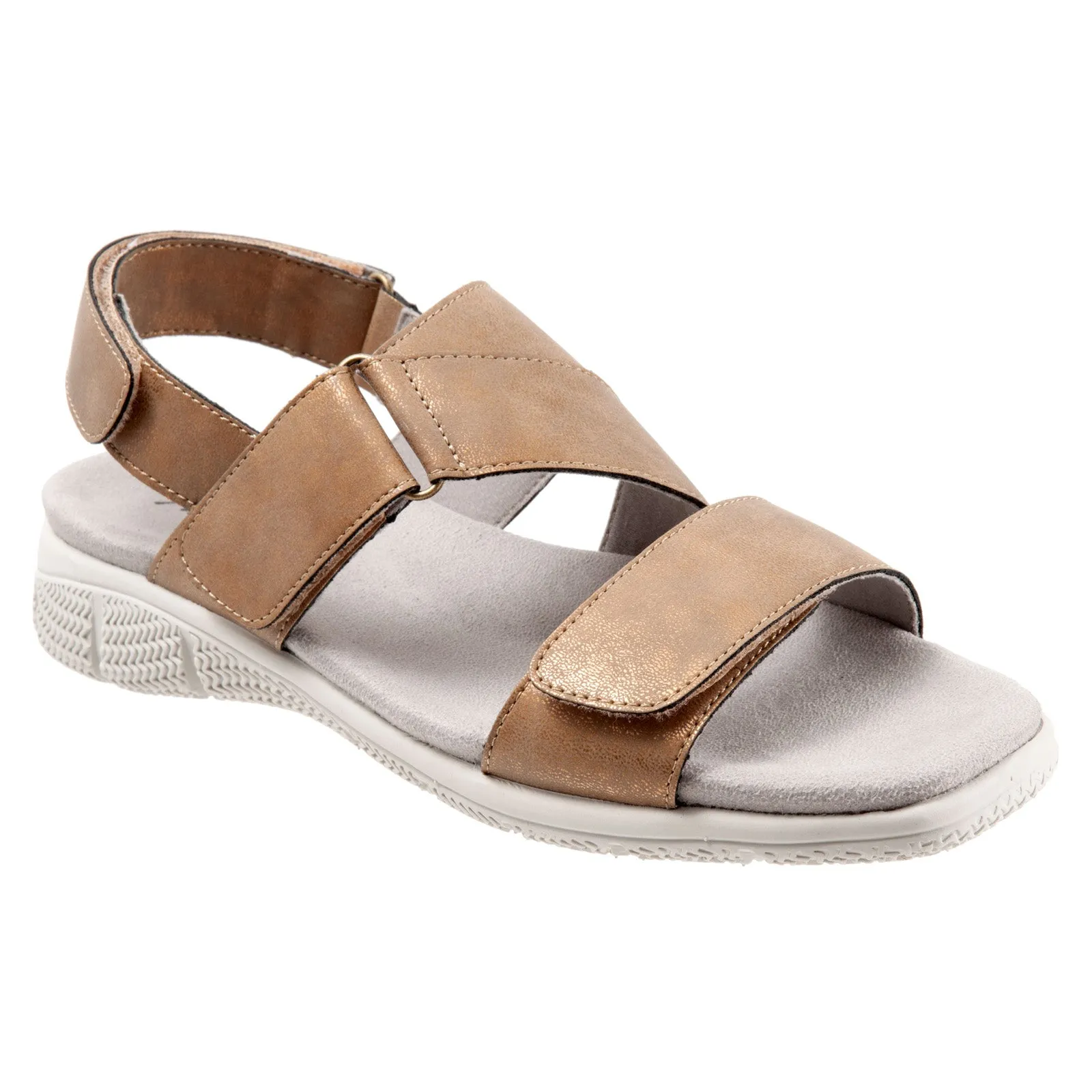 Trotters Tatia T2237-233 Womens Brown Narrow Leather Sport Sandals Shoes