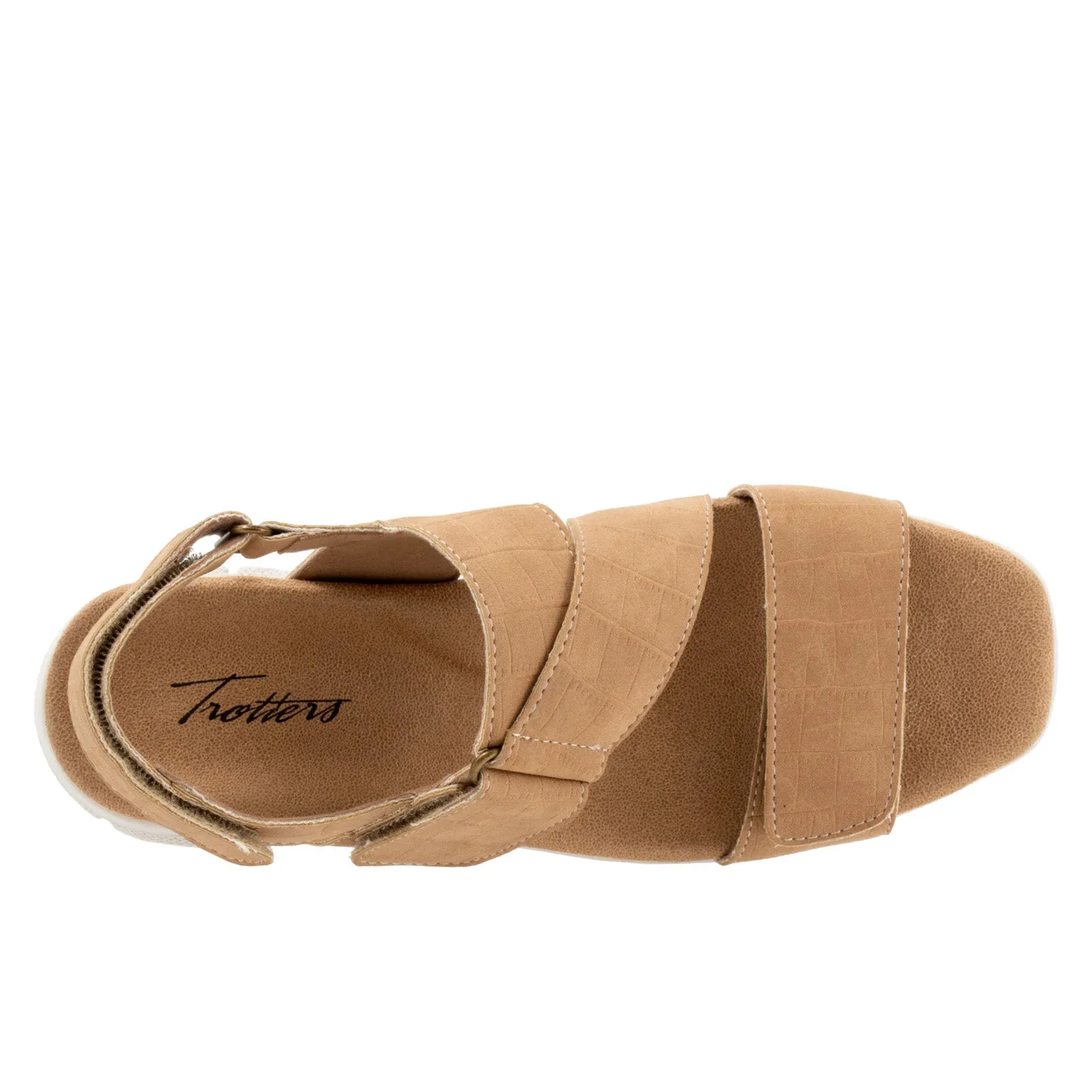 Trotters Tatia T2237-272 Womens Brown Narrow Leather Sport Sandals Shoes