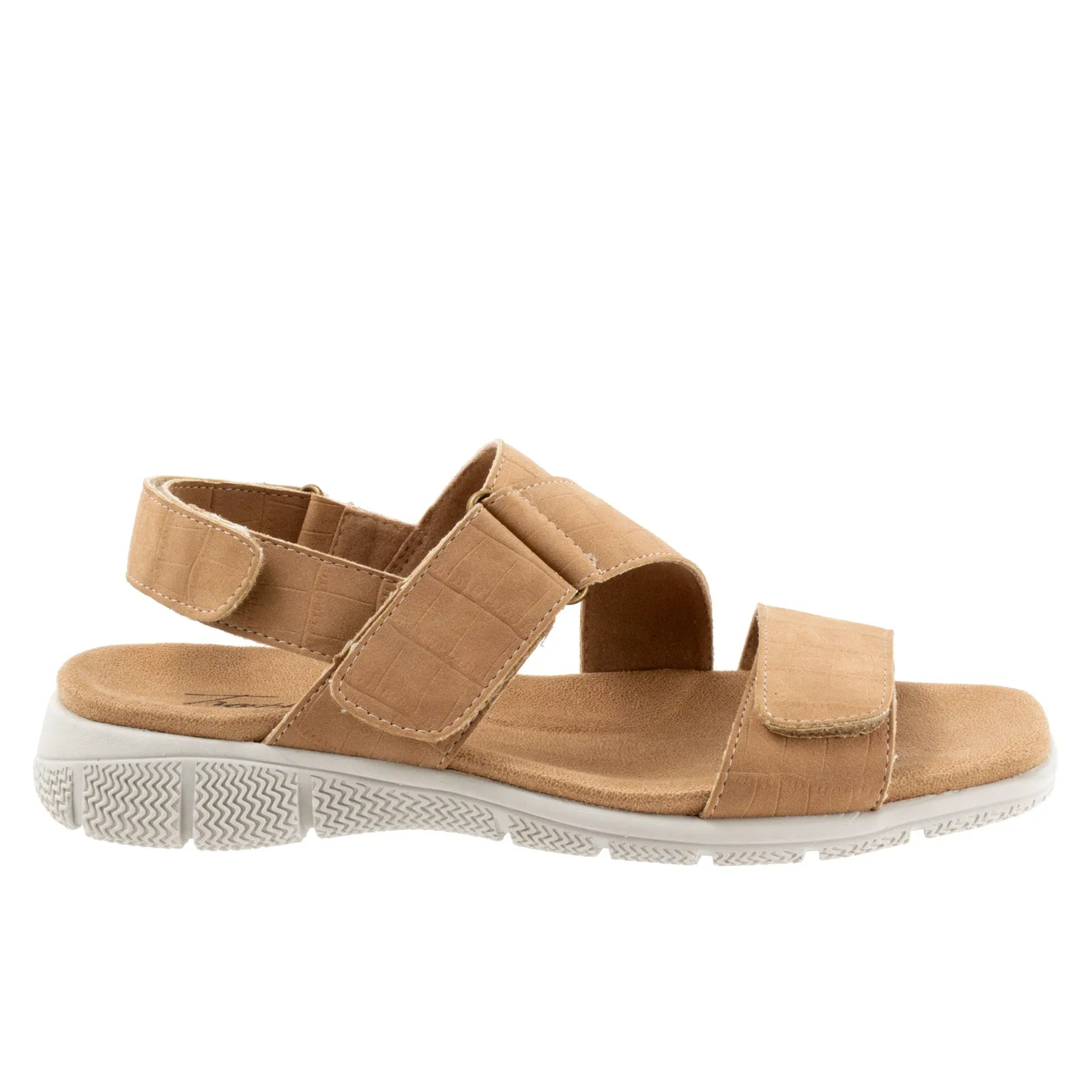 Trotters Tatia T2237-272 Womens Brown Narrow Leather Sport Sandals Shoes
