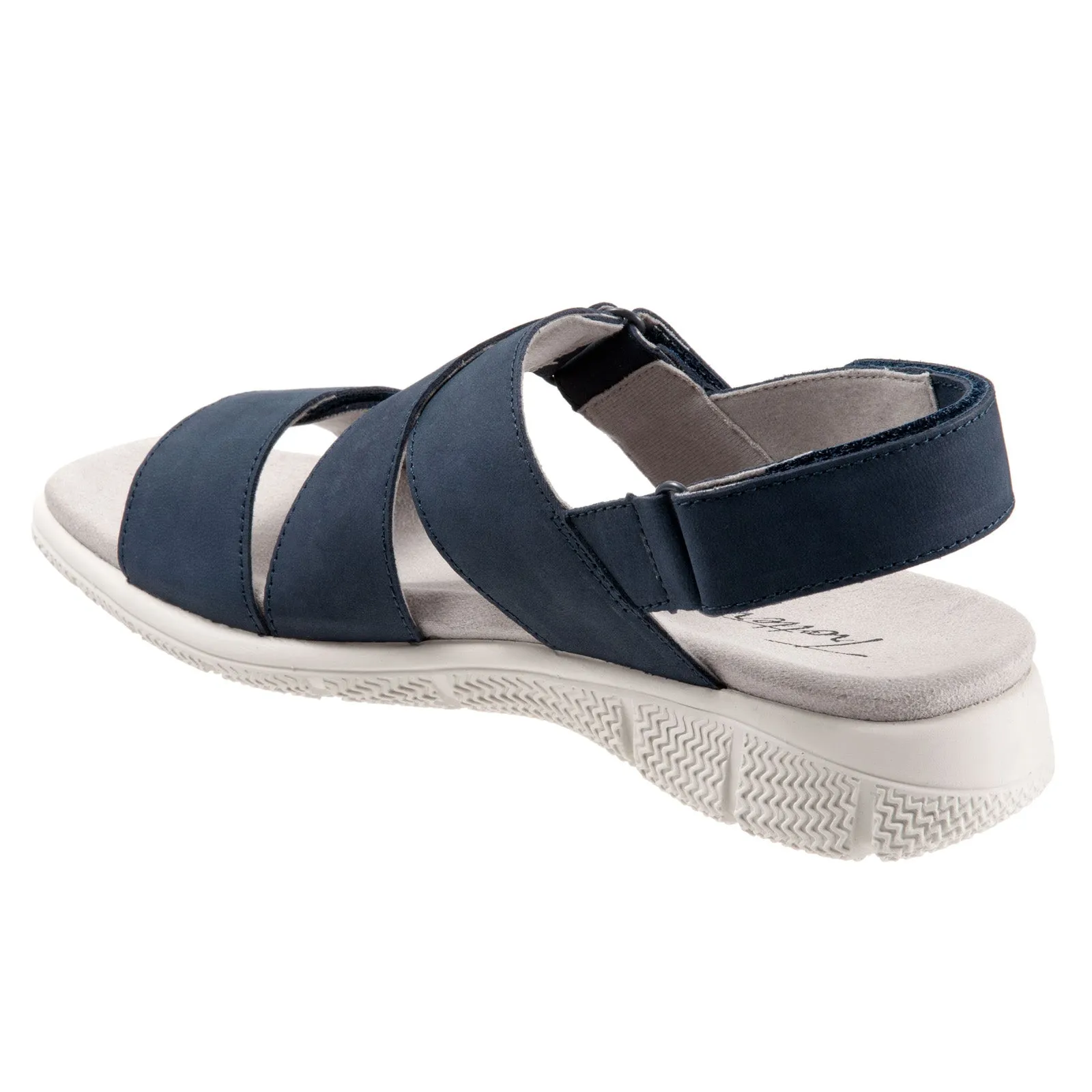 Trotters Tatia T2237-414 Womens Blue Nubuck Strap Sport Sandals Shoes