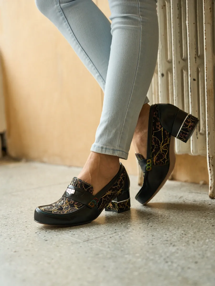 Vicconfy | Winny Jacquard Leather Loafer