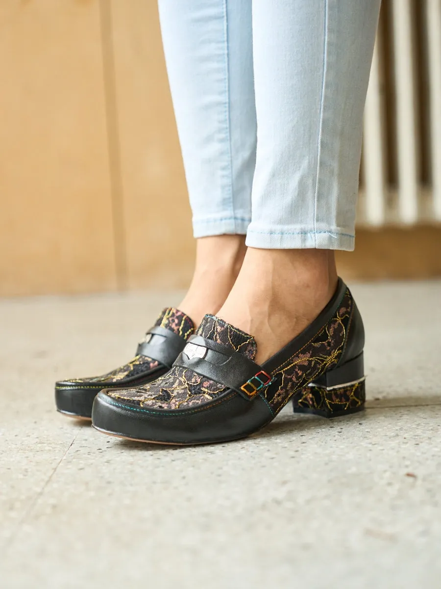 Vicconfy | Winny Jacquard Leather Loafer