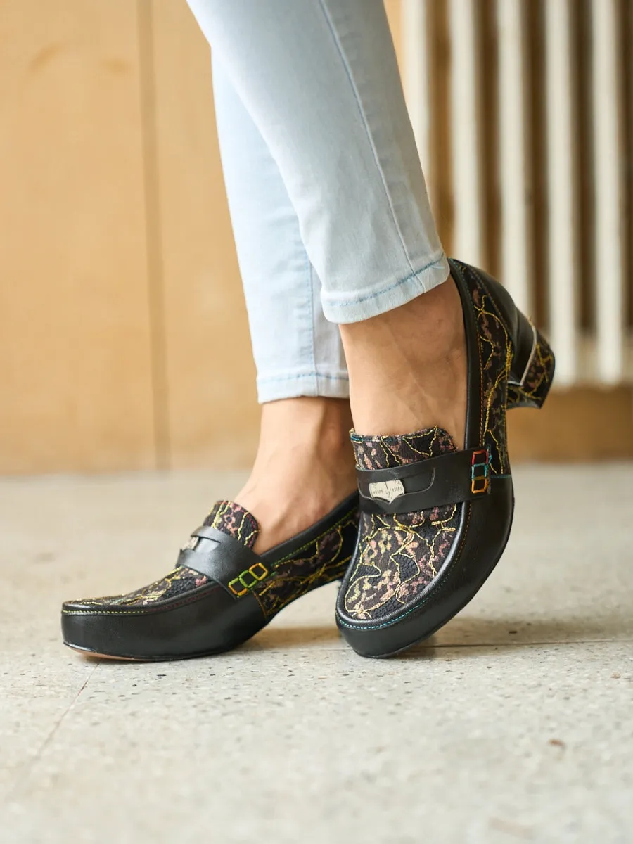 Vicconfy | Winny Jacquard Leather Loafer