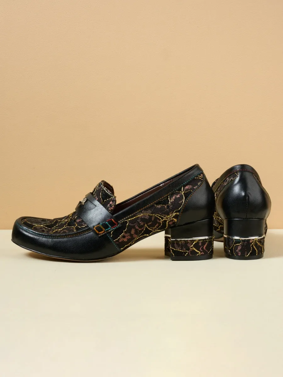 Vicconfy | Winny Jacquard Leather Loafer