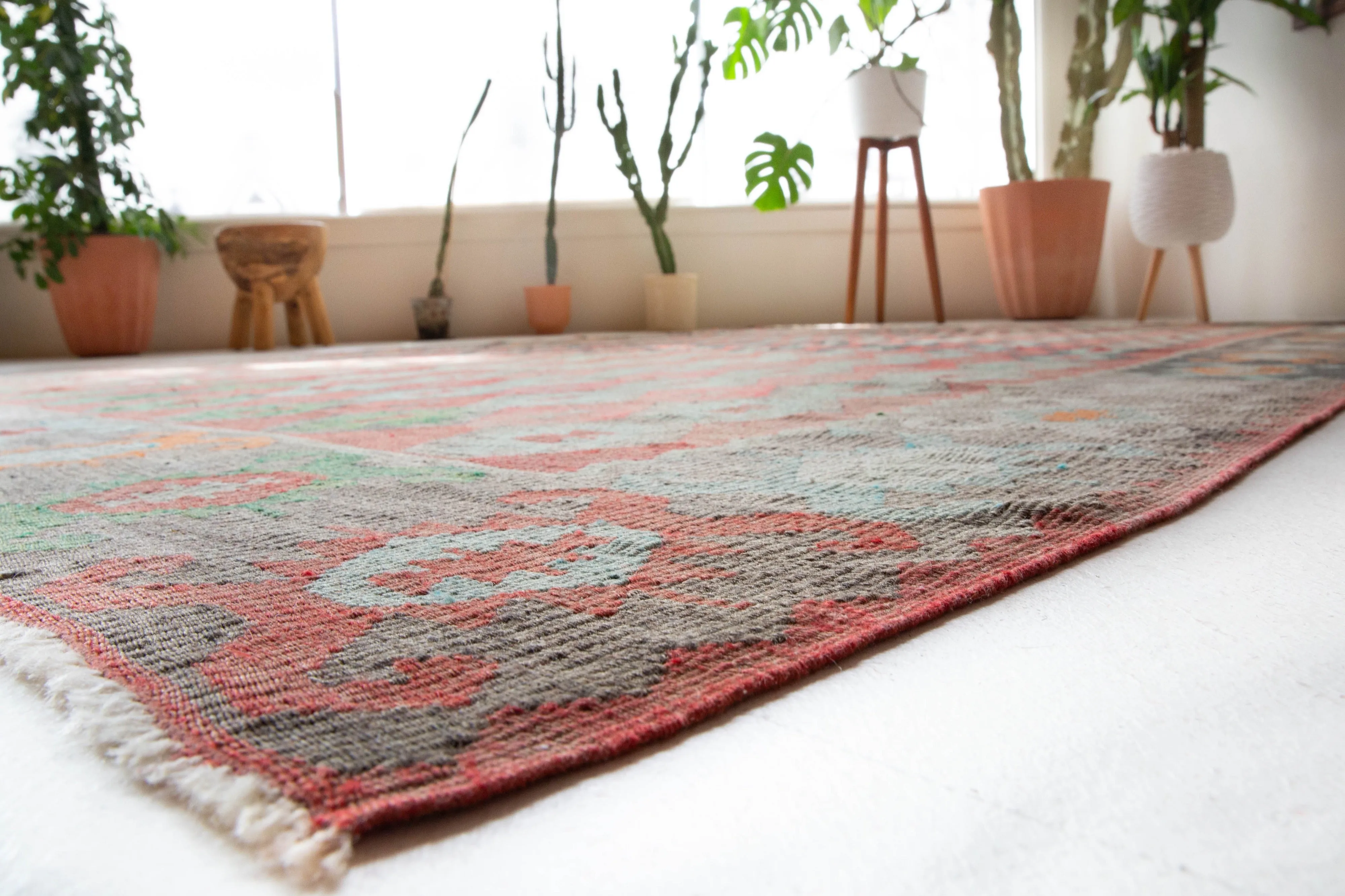 Vintage Edirne Kilim Rug 7'x9'2"