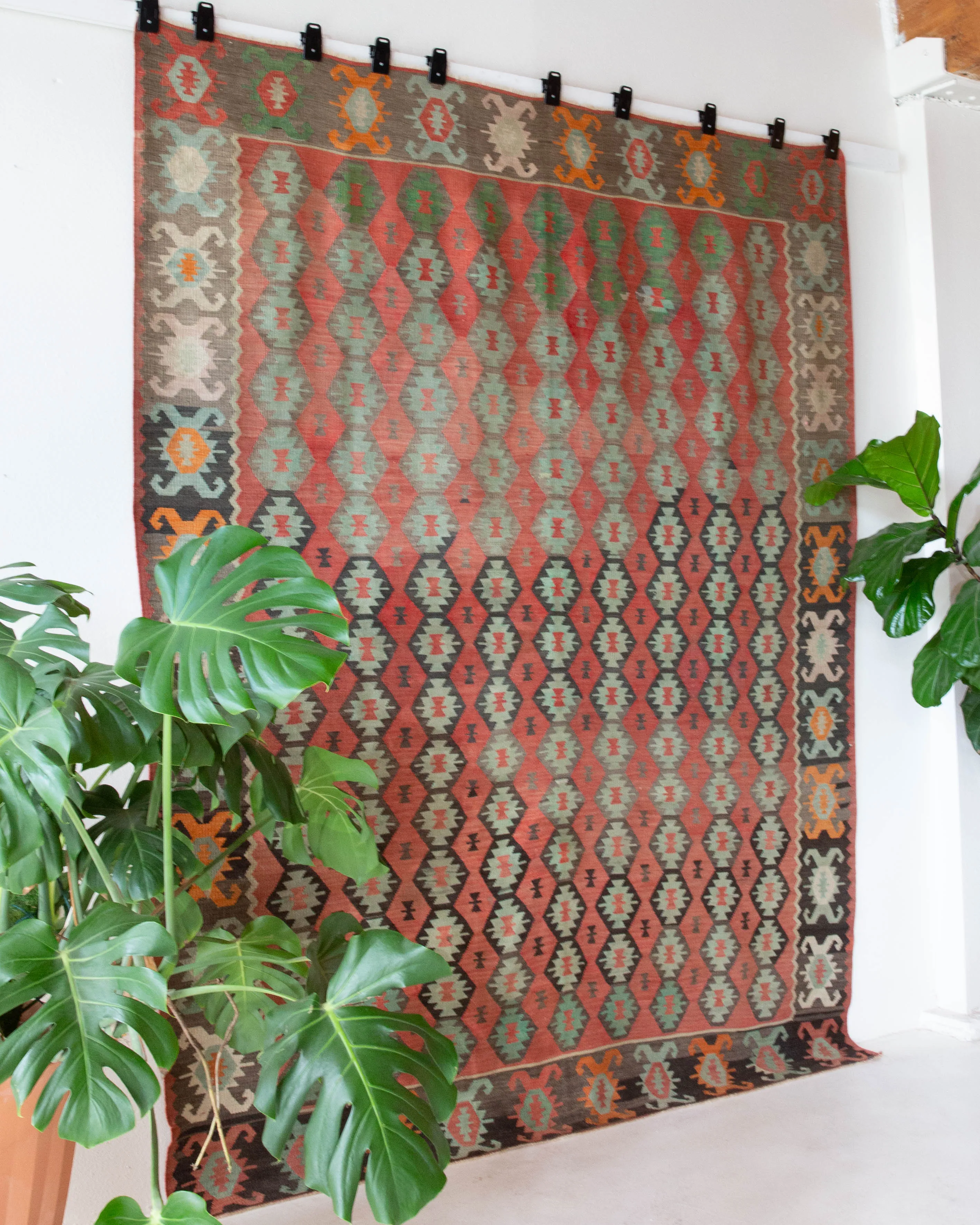 Vintage Edirne Kilim Rug 7'x9'2"