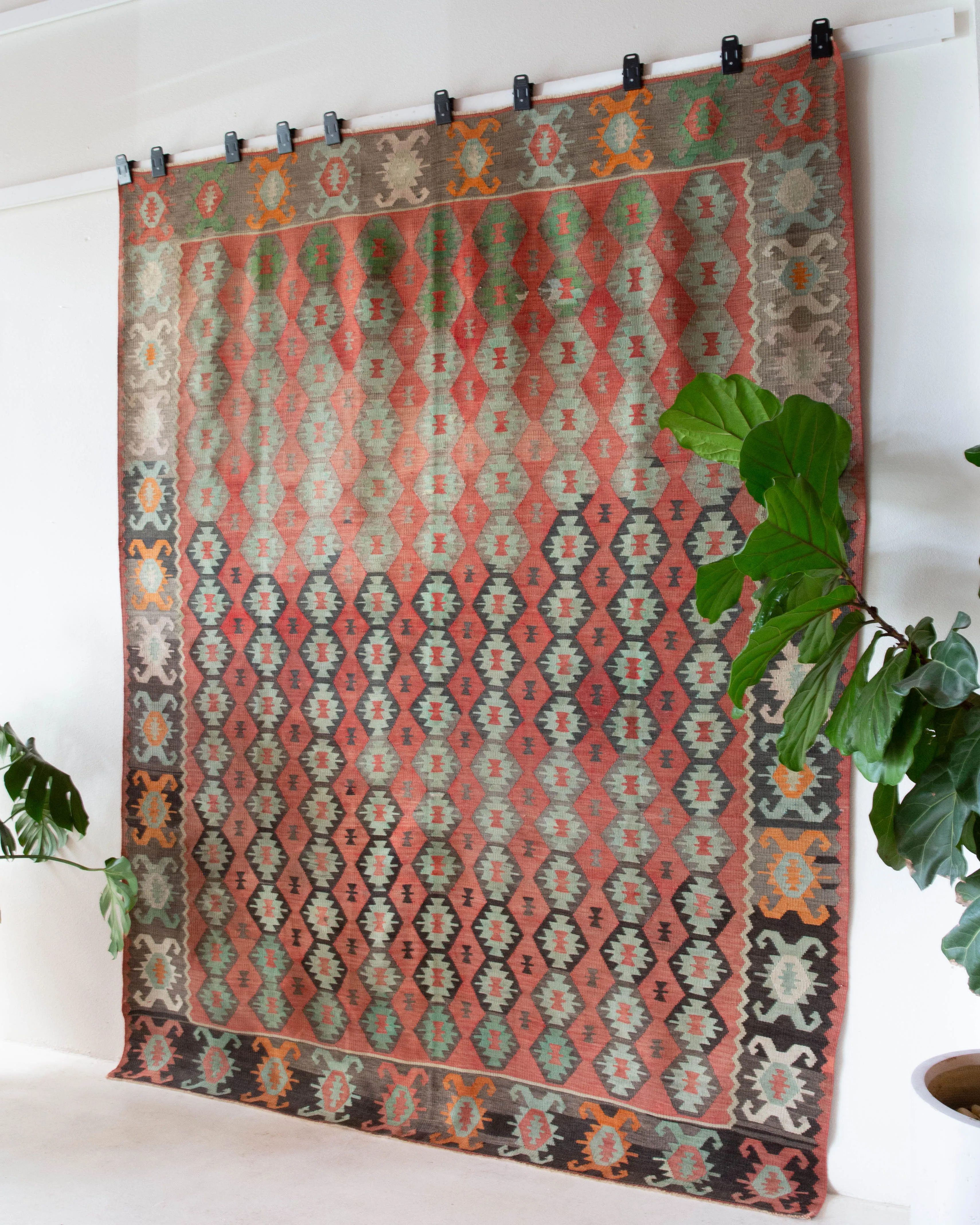Vintage Edirne Kilim Rug 7'x9'2"
