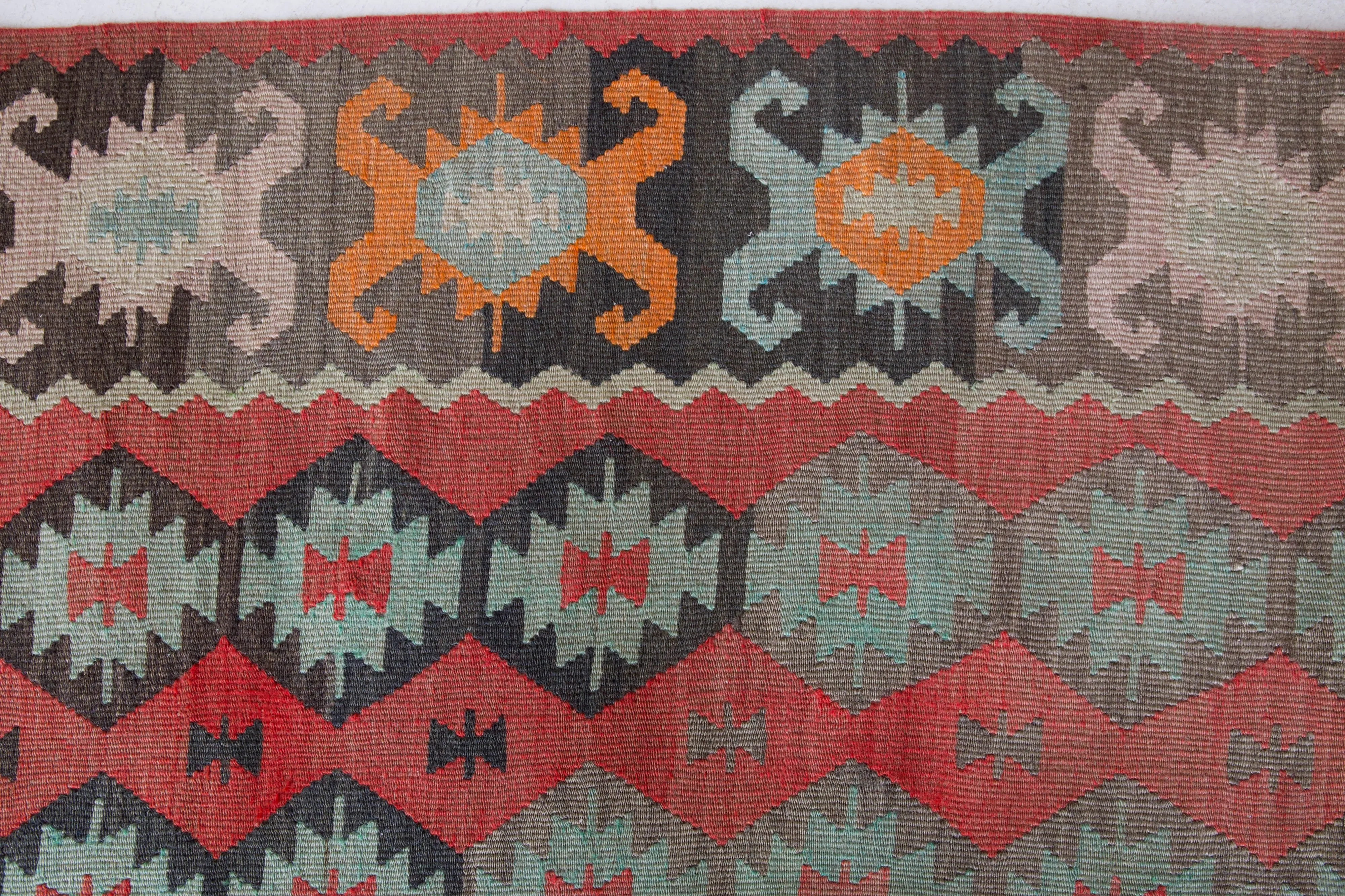 Vintage Edirne Kilim Rug 7'x9'2"