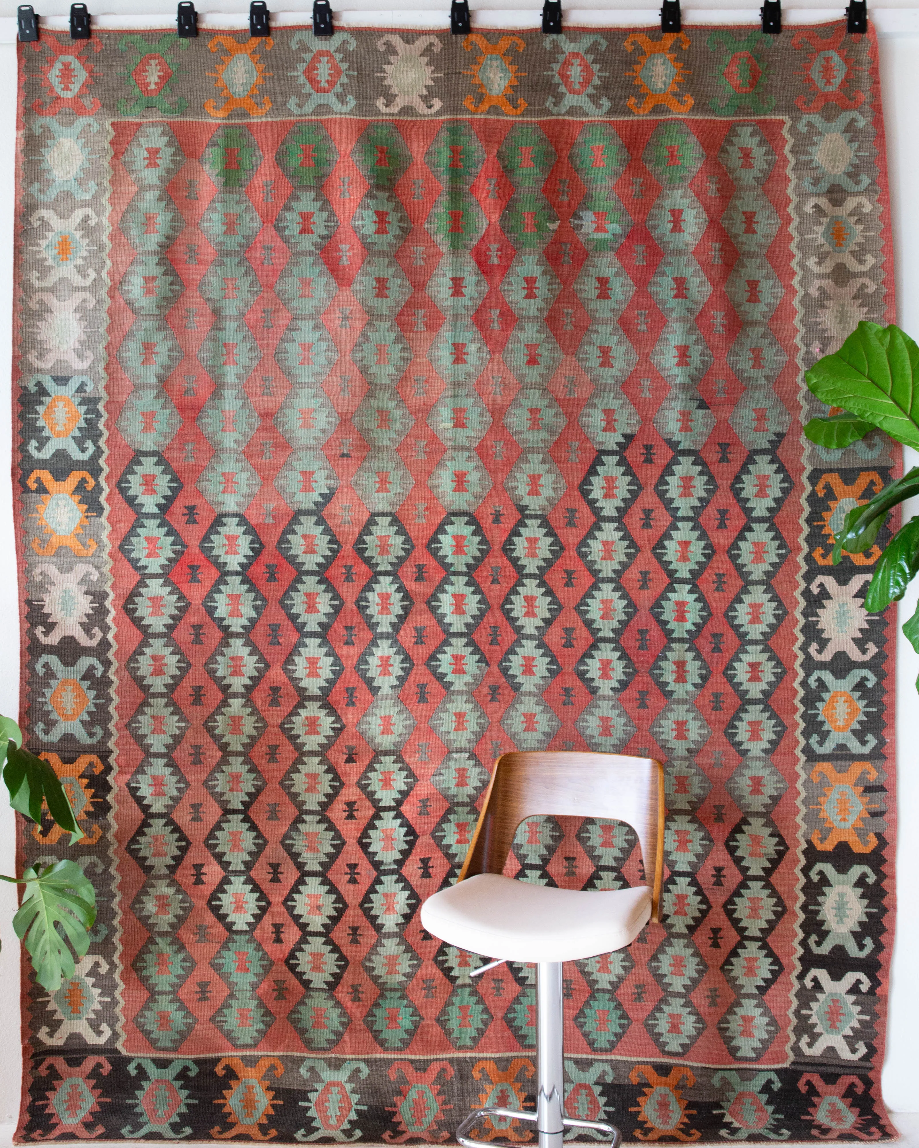 Vintage Edirne Kilim Rug 7'x9'2"