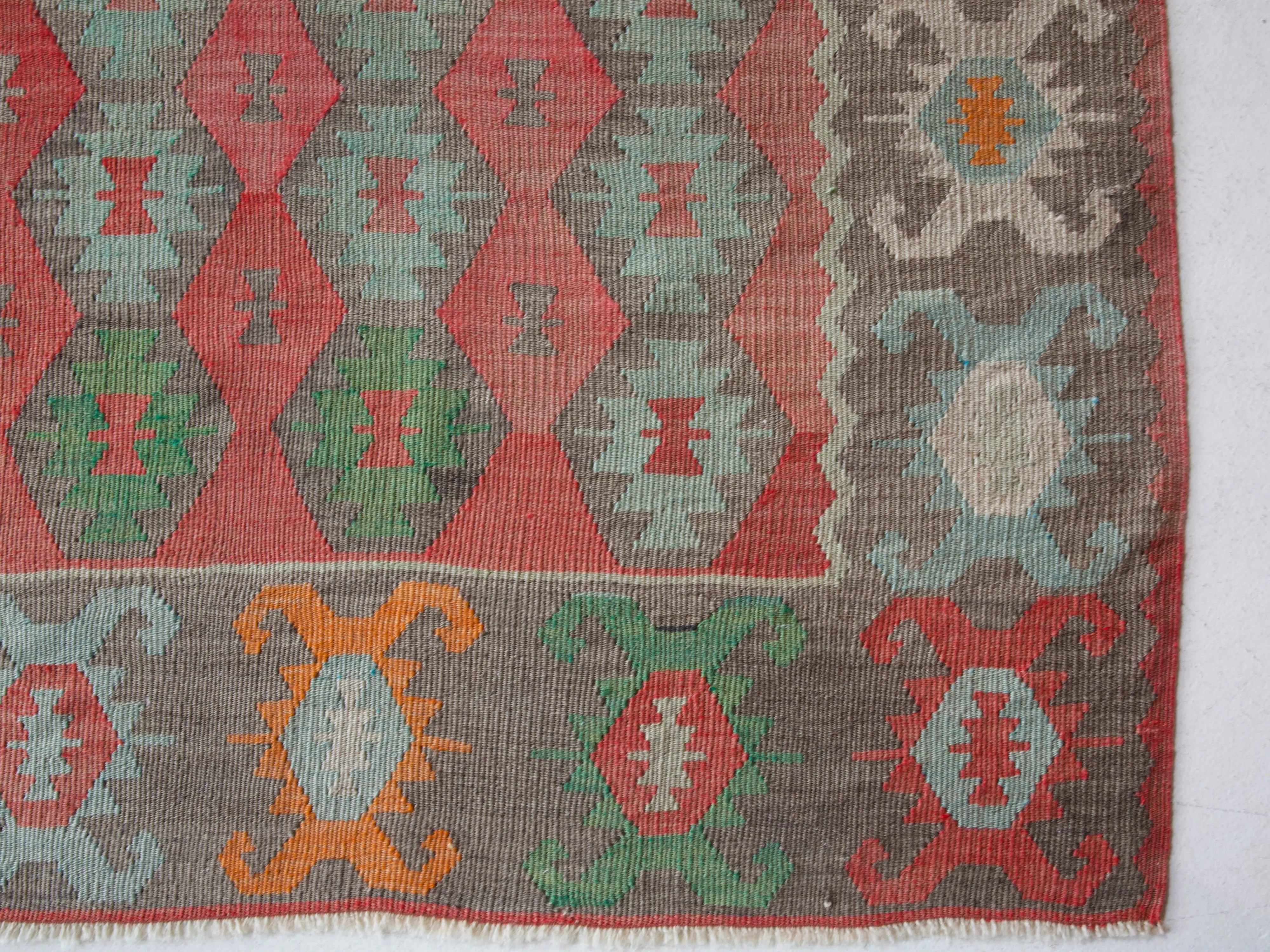 Vintage Edirne Kilim Rug 7'x9'2"